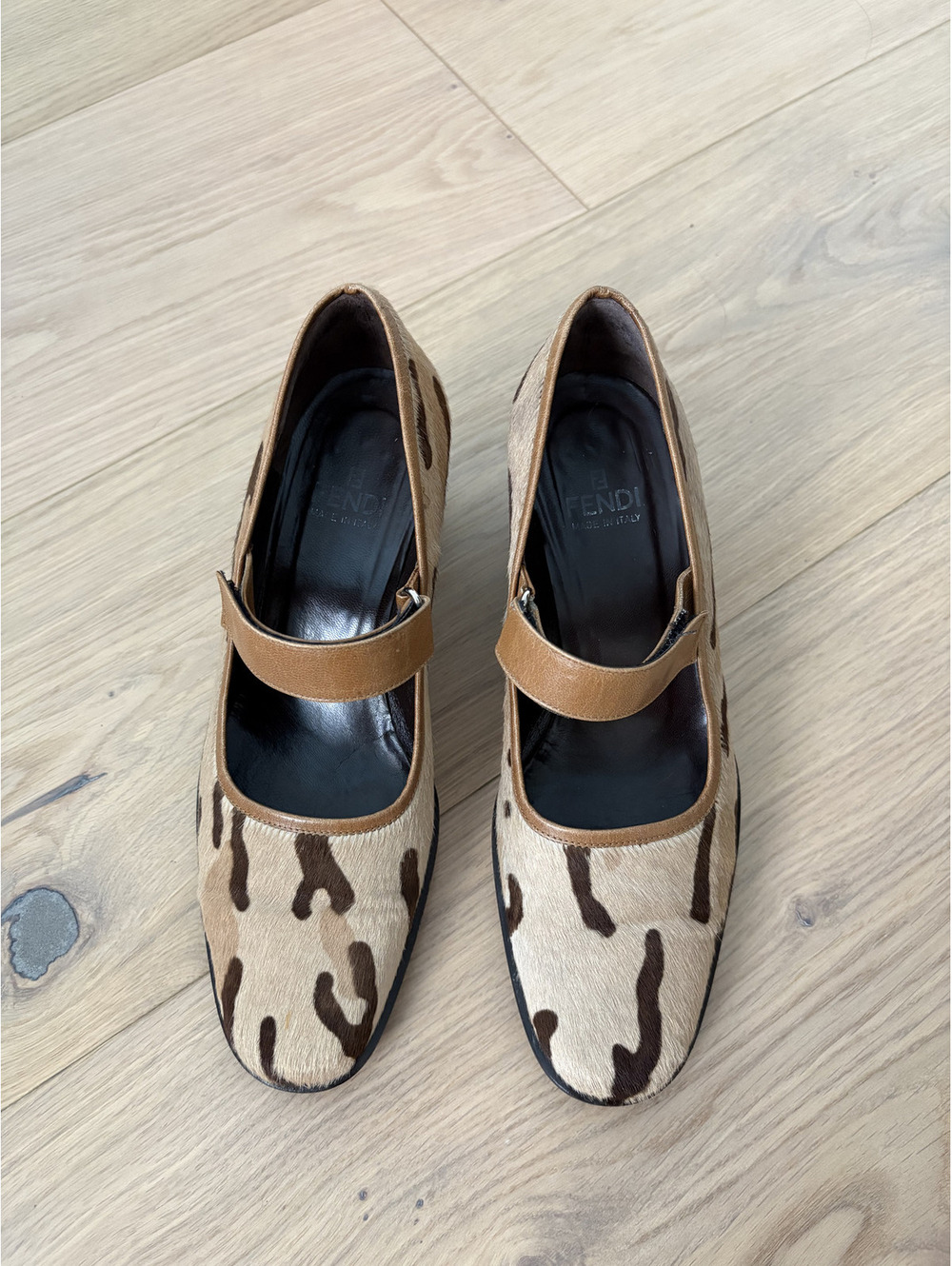 Vintage Fendi Pony Hair Maryjane Heels - Picture 2 of 6